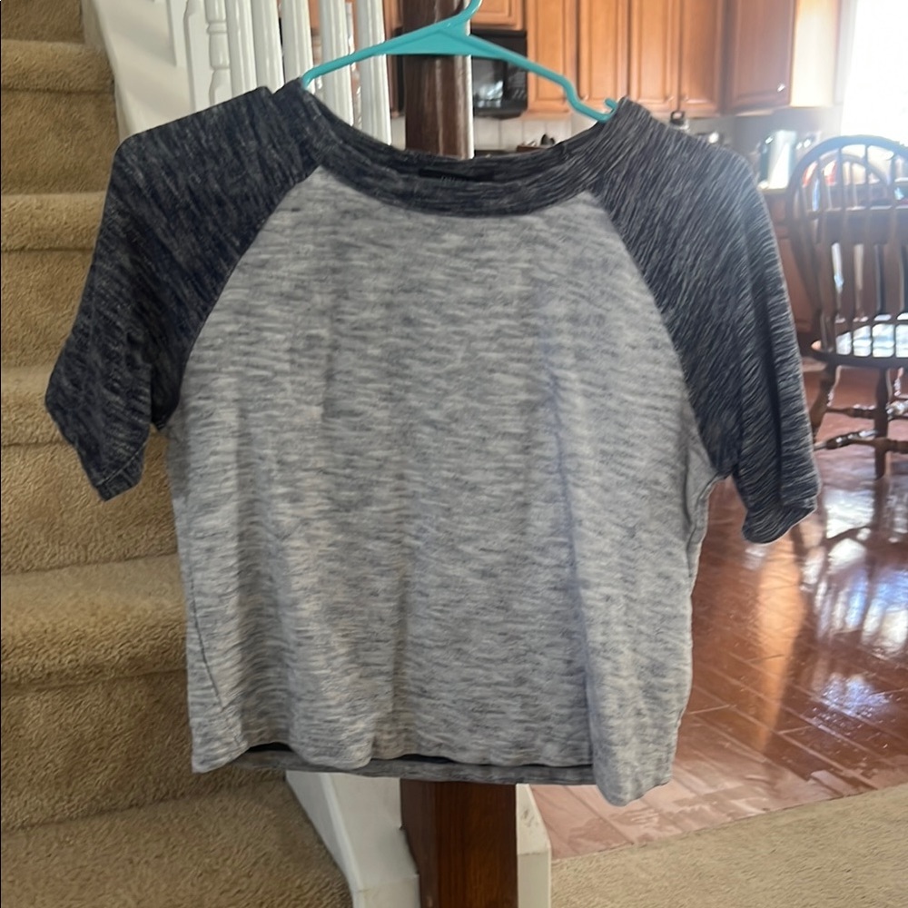 Gray Raglan Sleeve Shirt